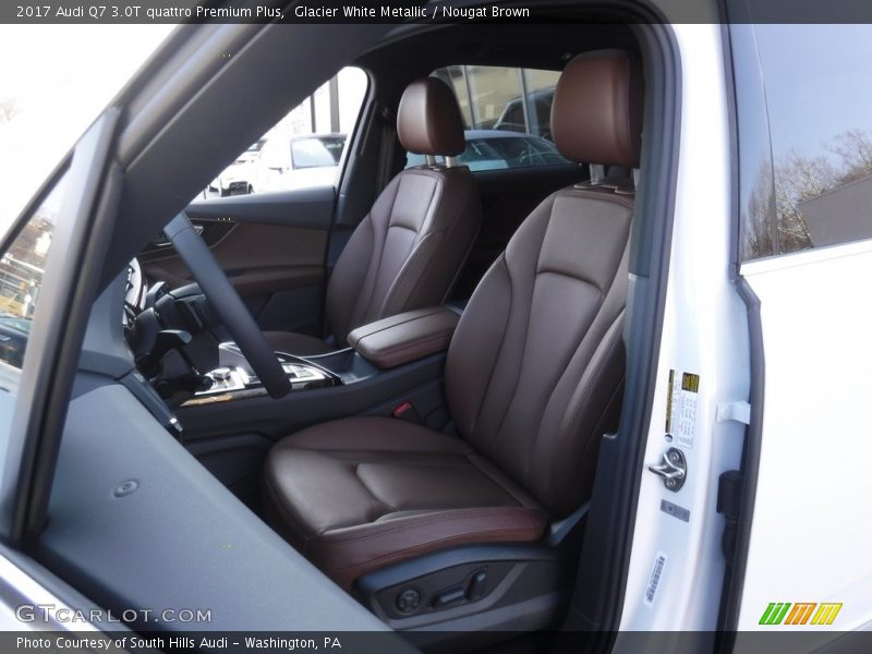 Glacier White Metallic / Nougat Brown 2017 Audi Q7 3.0T quattro Premium Plus