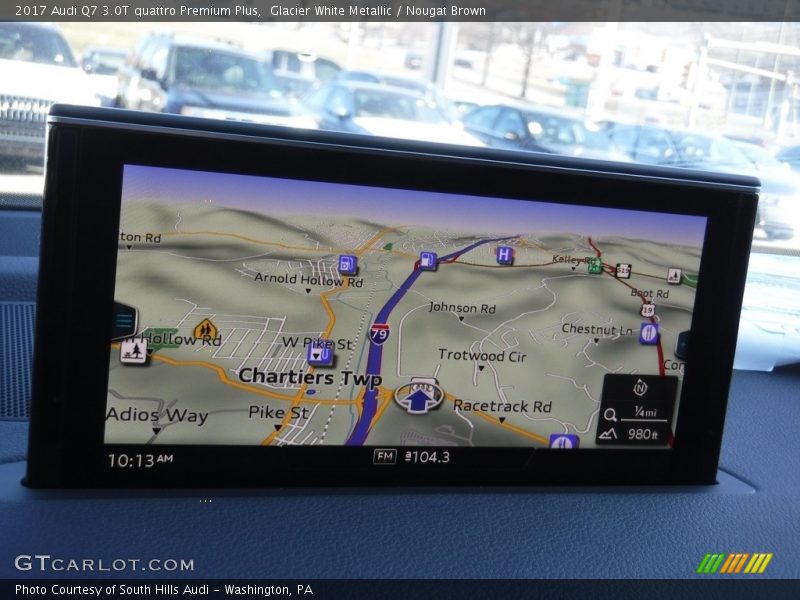 Glacier White Metallic / Nougat Brown 2017 Audi Q7 3.0T quattro Premium Plus