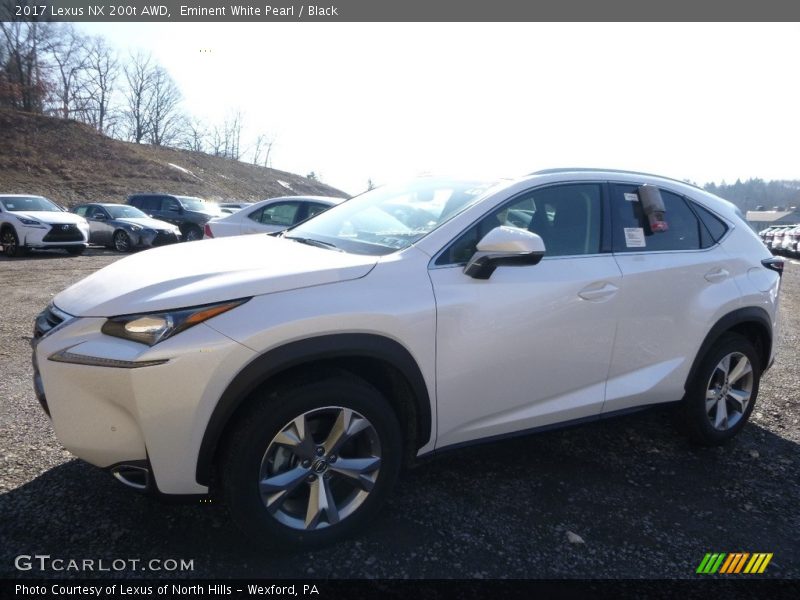 Eminent White Pearl / Black 2017 Lexus NX 200t AWD