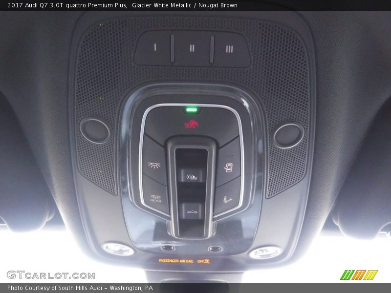 Glacier White Metallic / Nougat Brown 2017 Audi Q7 3.0T quattro Premium Plus