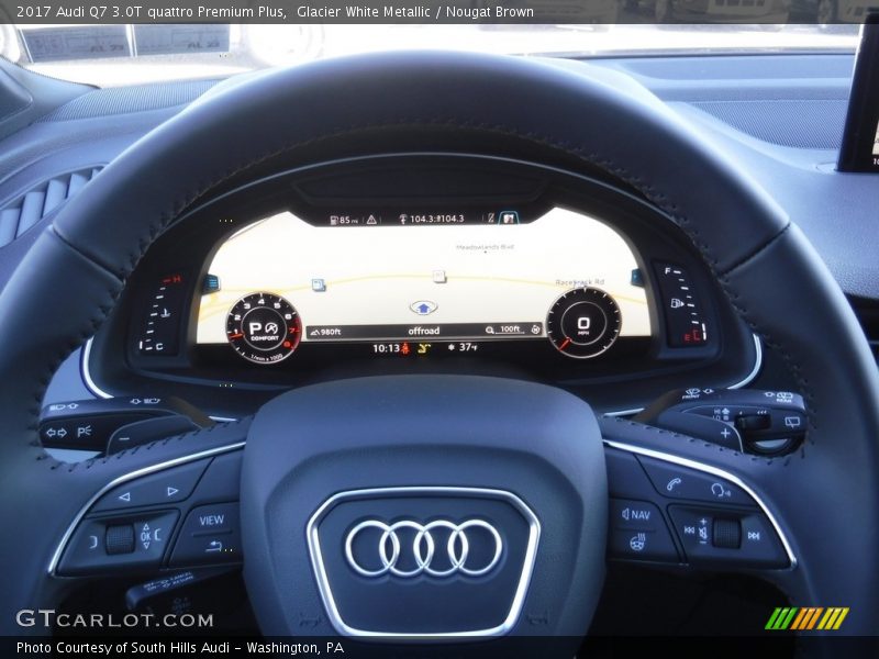 Glacier White Metallic / Nougat Brown 2017 Audi Q7 3.0T quattro Premium Plus