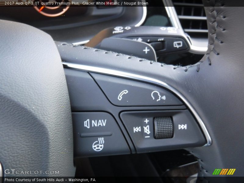 Glacier White Metallic / Nougat Brown 2017 Audi Q7 3.0T quattro Premium Plus
