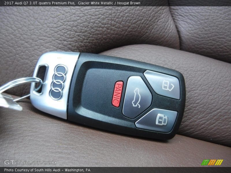 Glacier White Metallic / Nougat Brown 2017 Audi Q7 3.0T quattro Premium Plus