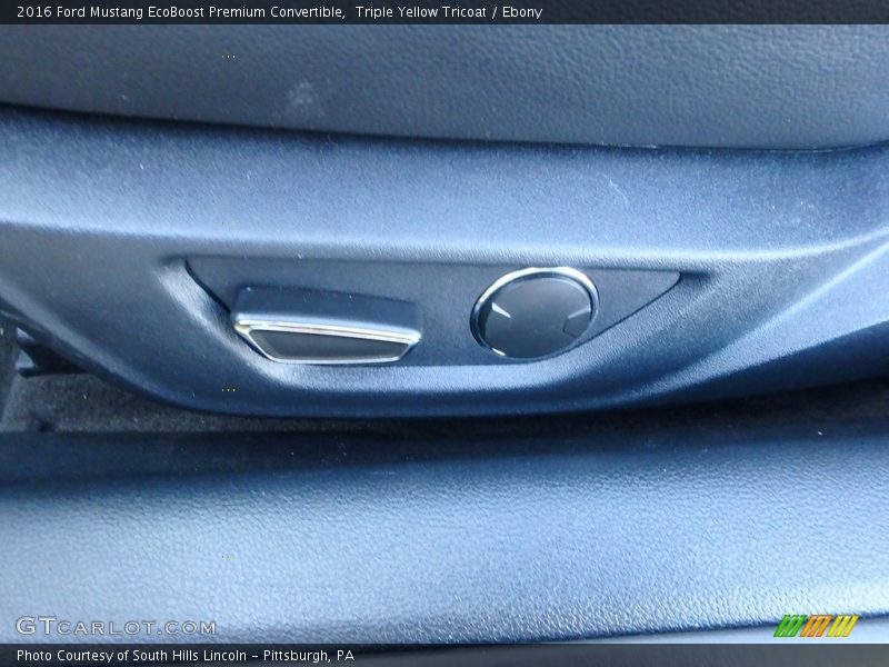 Triple Yellow Tricoat / Ebony 2016 Ford Mustang EcoBoost Premium Convertible
