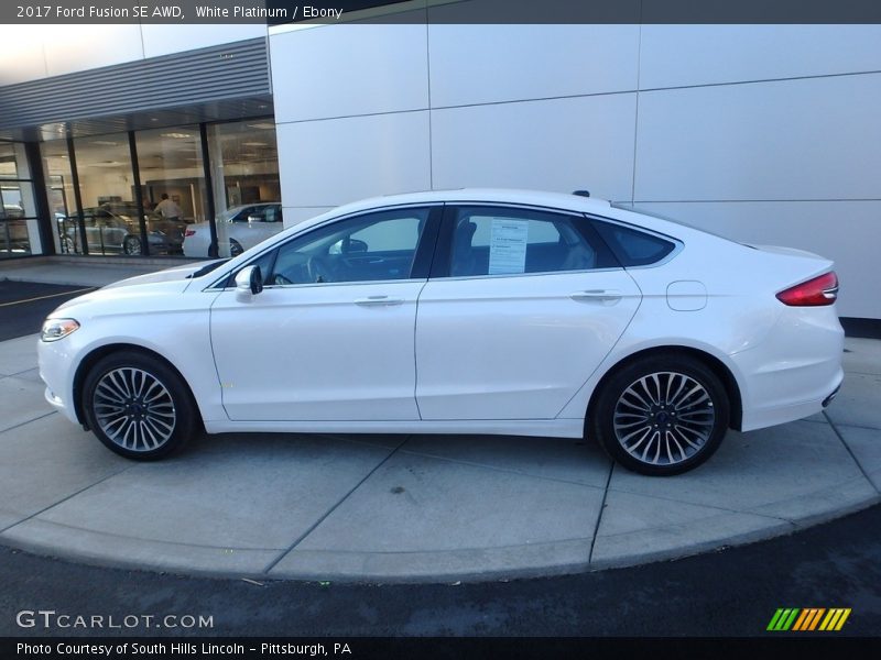 White Platinum / Ebony 2017 Ford Fusion SE AWD