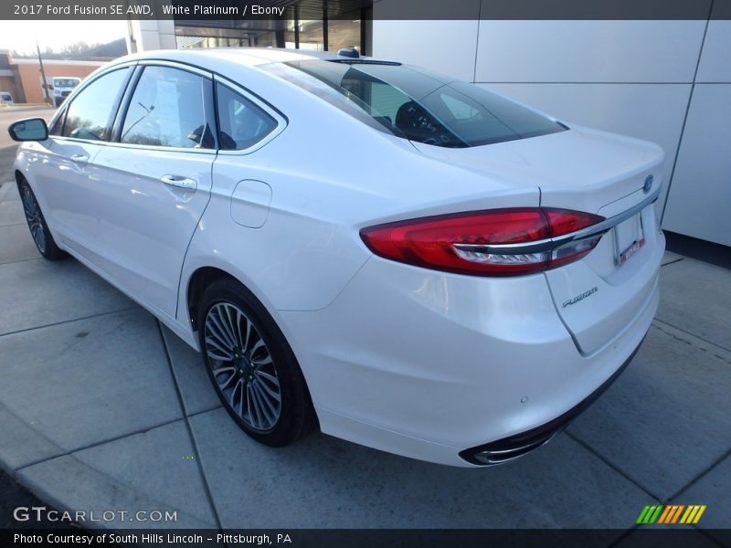 White Platinum / Ebony 2017 Ford Fusion SE AWD