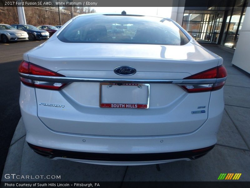 White Platinum / Ebony 2017 Ford Fusion SE AWD