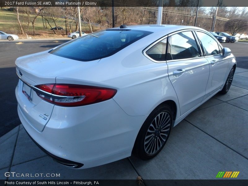 White Platinum / Ebony 2017 Ford Fusion SE AWD