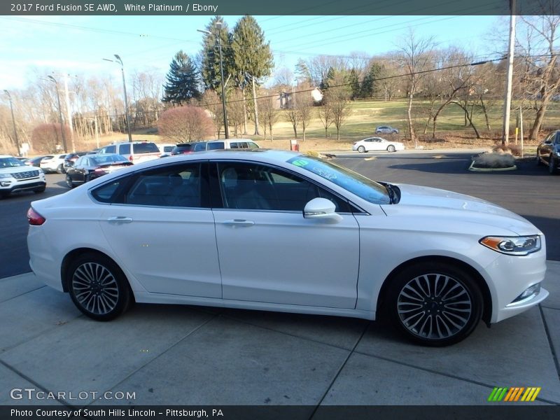 White Platinum / Ebony 2017 Ford Fusion SE AWD