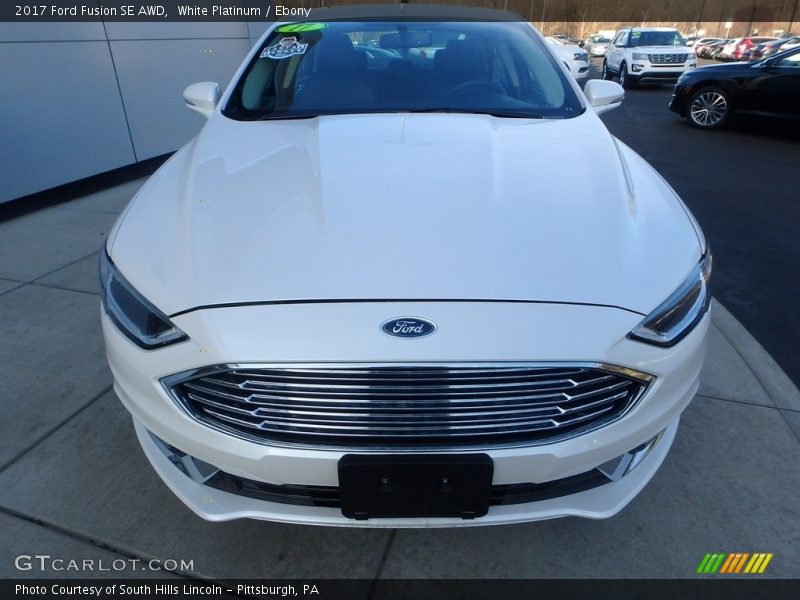 White Platinum / Ebony 2017 Ford Fusion SE AWD