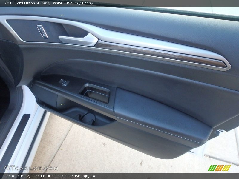 White Platinum / Ebony 2017 Ford Fusion SE AWD