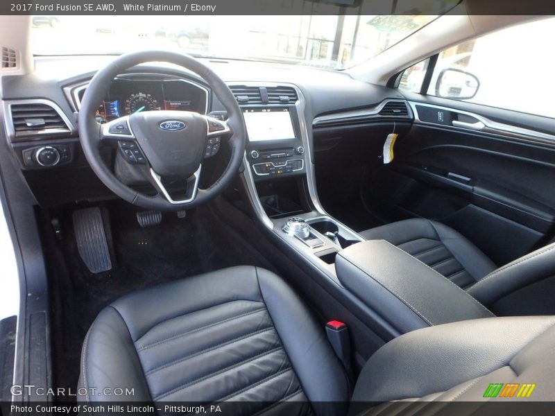 White Platinum / Ebony 2017 Ford Fusion SE AWD