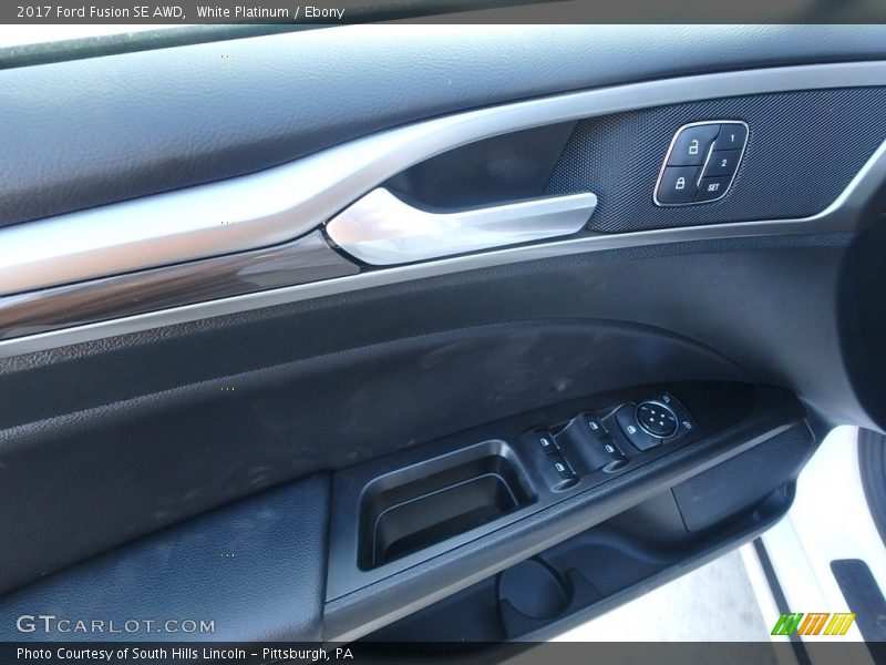 White Platinum / Ebony 2017 Ford Fusion SE AWD