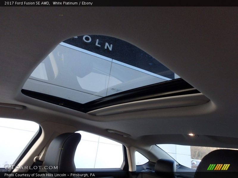 White Platinum / Ebony 2017 Ford Fusion SE AWD