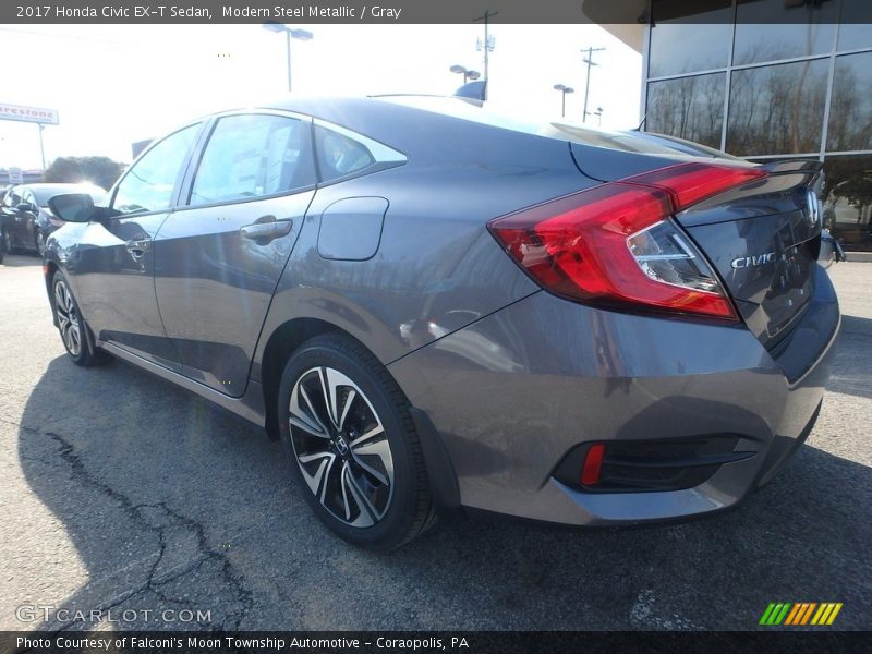 Modern Steel Metallic / Gray 2017 Honda Civic EX-T Sedan