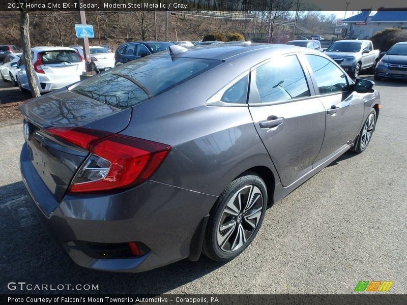 Modern Steel Metallic / Gray 2017 Honda Civic EX-T Sedan