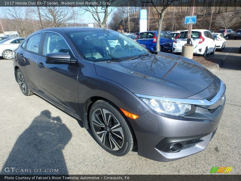 Modern Steel Metallic / Gray 2017 Honda Civic EX-T Sedan
