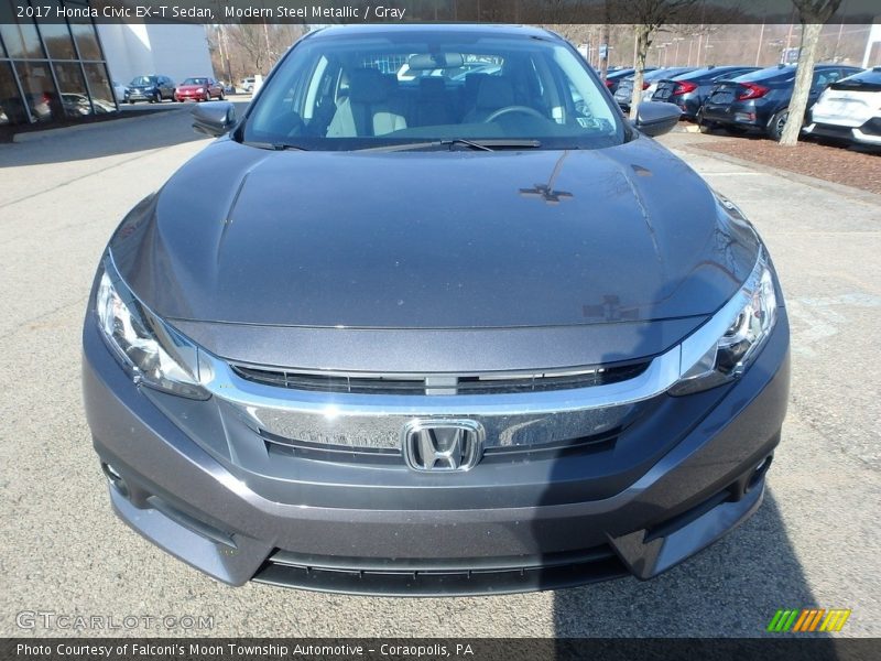 Modern Steel Metallic / Gray 2017 Honda Civic EX-T Sedan