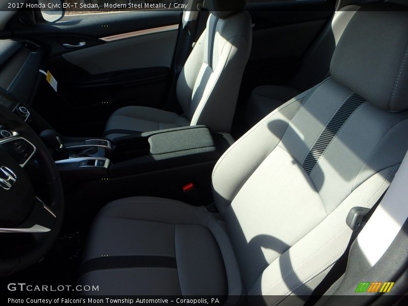 Modern Steel Metallic / Gray 2017 Honda Civic EX-T Sedan