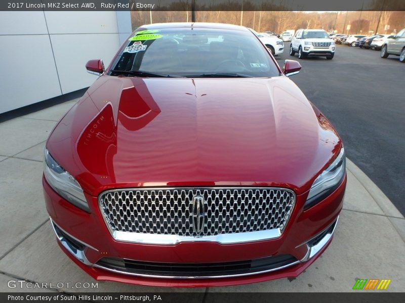 Ruby Red / Ebony 2017 Lincoln MKZ Select AWD