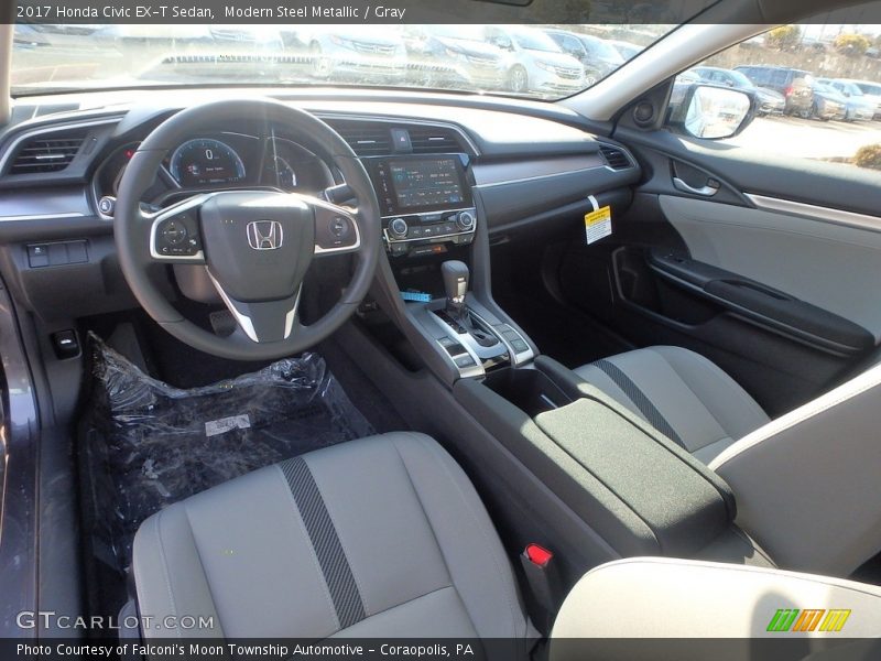 Modern Steel Metallic / Gray 2017 Honda Civic EX-T Sedan