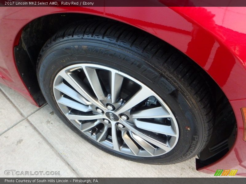 Ruby Red / Ebony 2017 Lincoln MKZ Select AWD