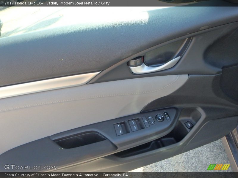 Modern Steel Metallic / Gray 2017 Honda Civic EX-T Sedan
