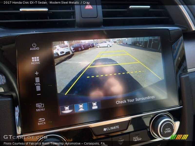 Modern Steel Metallic / Gray 2017 Honda Civic EX-T Sedan