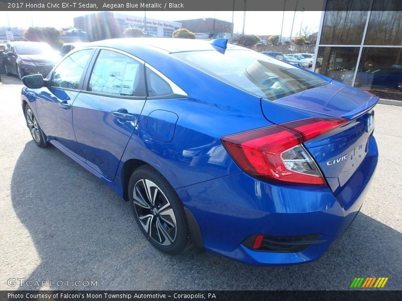 Aegean Blue Metallic / Black 2017 Honda Civic EX-T Sedan