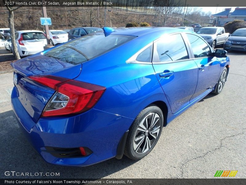 Aegean Blue Metallic / Black 2017 Honda Civic EX-T Sedan