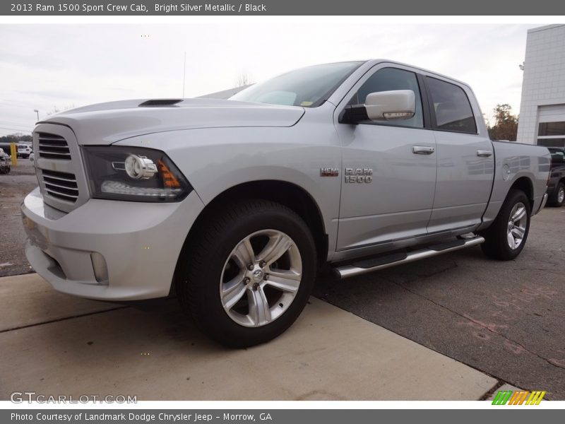 Bright Silver Metallic / Black 2013 Ram 1500 Sport Crew Cab