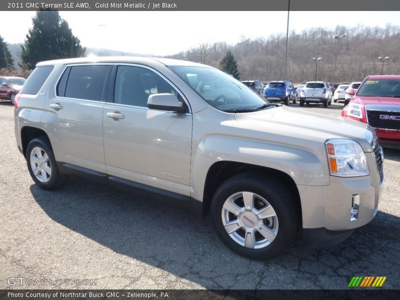 Gold Mist Metallic / Jet Black 2011 GMC Terrain SLE AWD