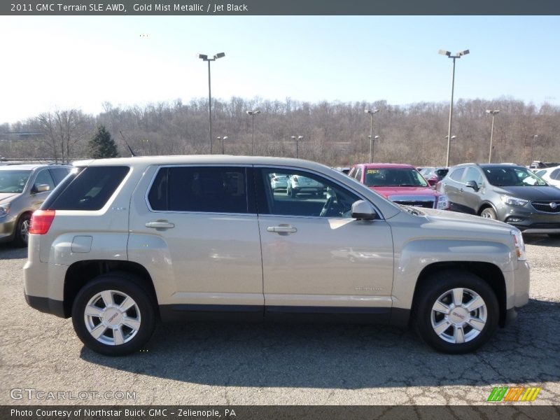 Gold Mist Metallic / Jet Black 2011 GMC Terrain SLE AWD
