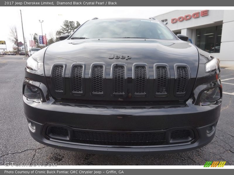 Diamond Black Crystal Pearl / Black 2017 Jeep Cherokee Limited