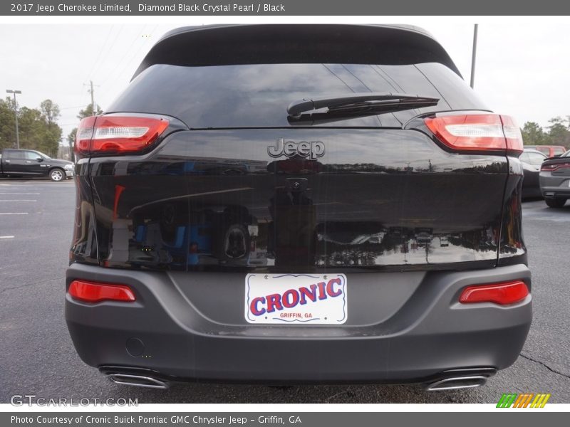 Diamond Black Crystal Pearl / Black 2017 Jeep Cherokee Limited