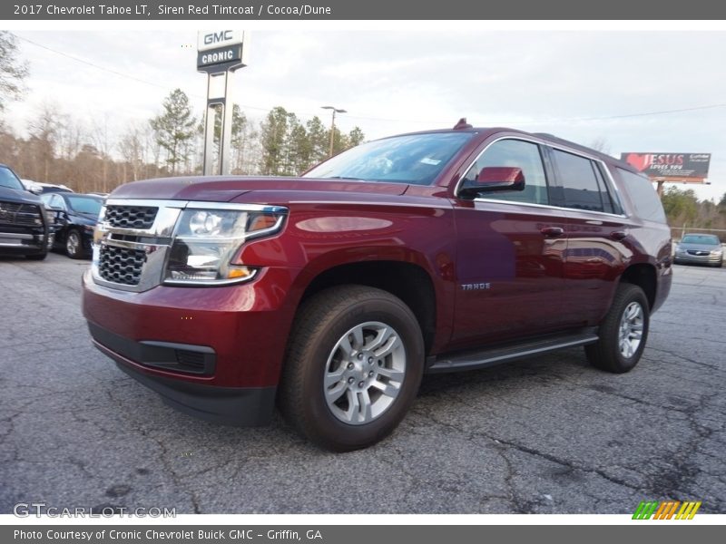 Siren Red Tintcoat / Cocoa/Dune 2017 Chevrolet Tahoe LT