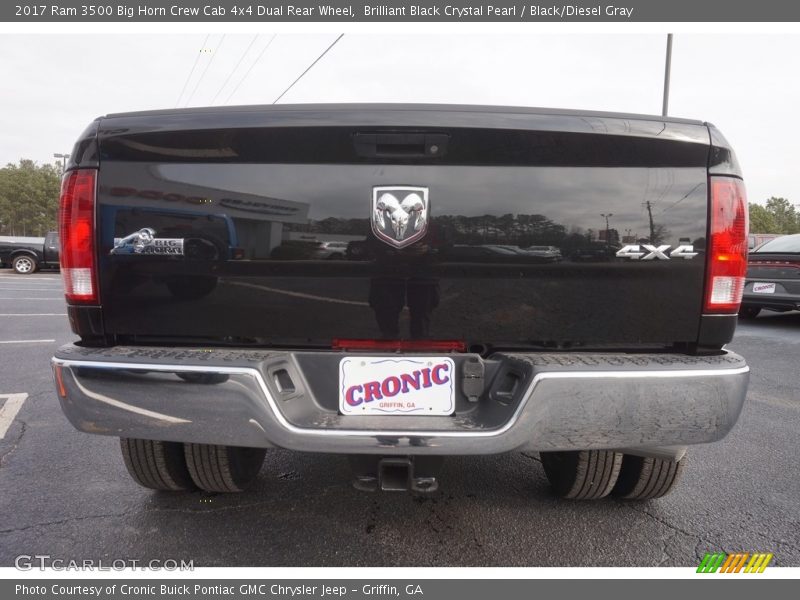 Brilliant Black Crystal Pearl / Black/Diesel Gray 2017 Ram 3500 Big Horn Crew Cab 4x4 Dual Rear Wheel