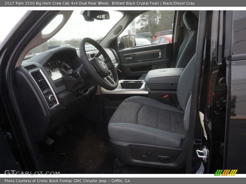 Brilliant Black Crystal Pearl / Black/Diesel Gray 2017 Ram 3500 Big Horn Crew Cab 4x4 Dual Rear Wheel