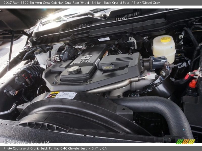 Brilliant Black Crystal Pearl / Black/Diesel Gray 2017 Ram 3500 Big Horn Crew Cab 4x4 Dual Rear Wheel