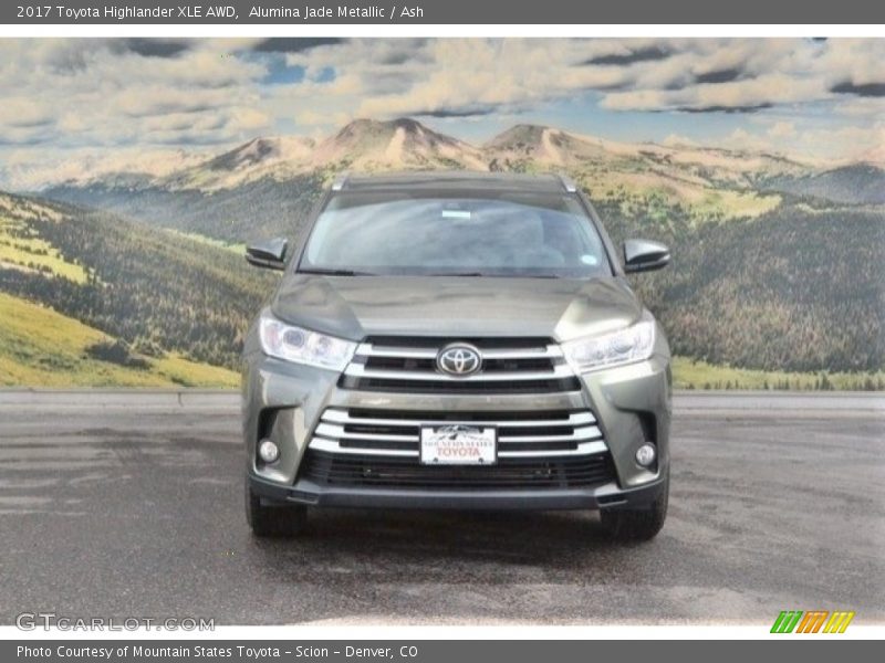 Alumina Jade Metallic / Ash 2017 Toyota Highlander XLE AWD