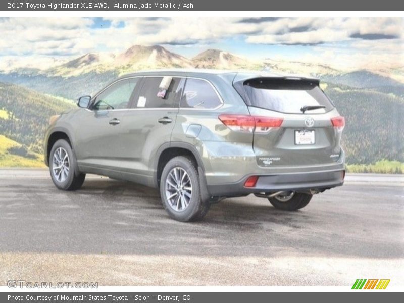 Alumina Jade Metallic / Ash 2017 Toyota Highlander XLE AWD