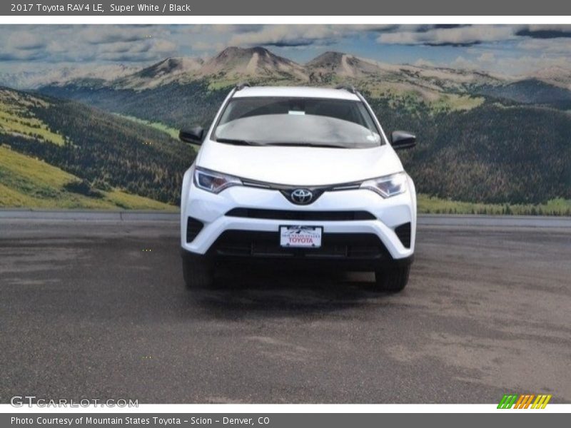 Super White / Black 2017 Toyota RAV4 LE