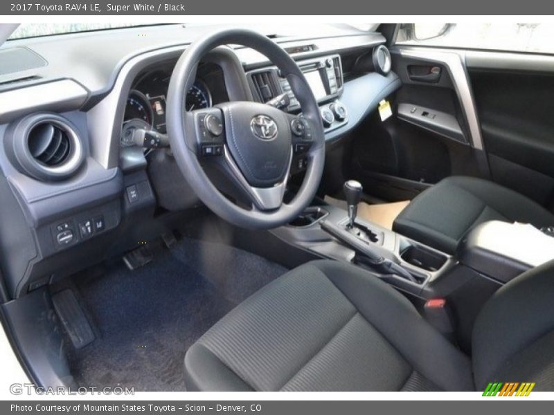 Super White / Black 2017 Toyota RAV4 LE