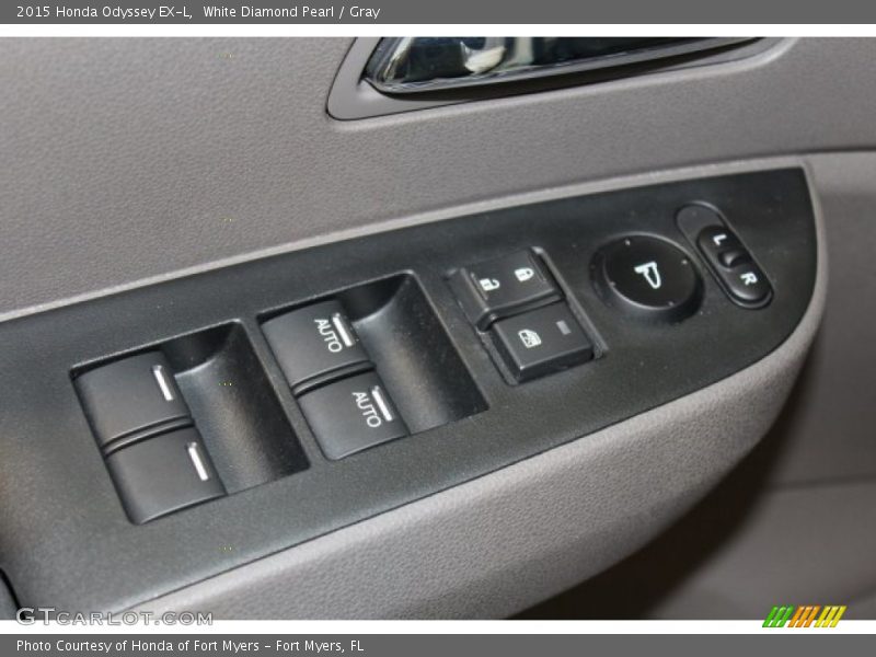 White Diamond Pearl / Gray 2015 Honda Odyssey EX-L