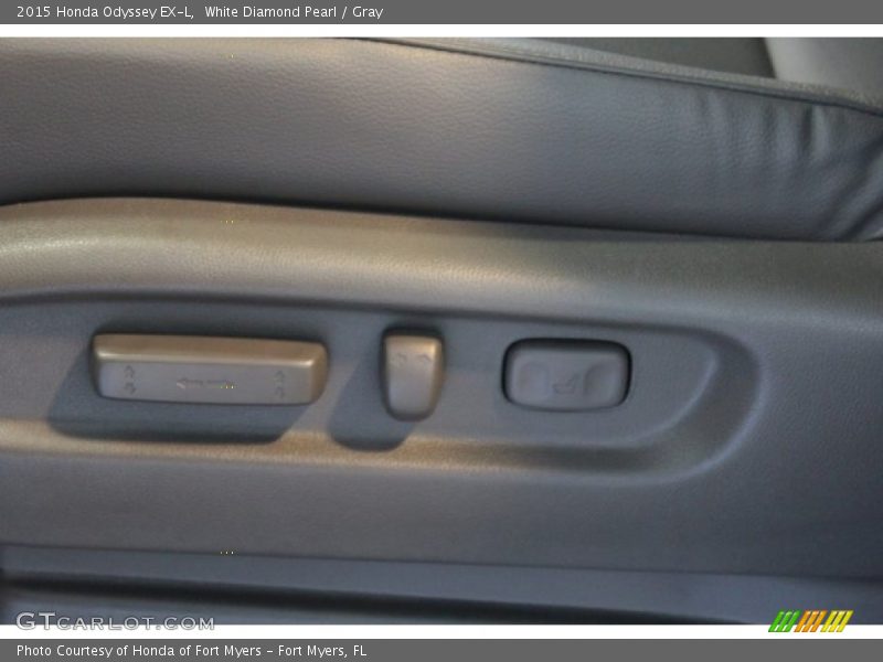 White Diamond Pearl / Gray 2015 Honda Odyssey EX-L