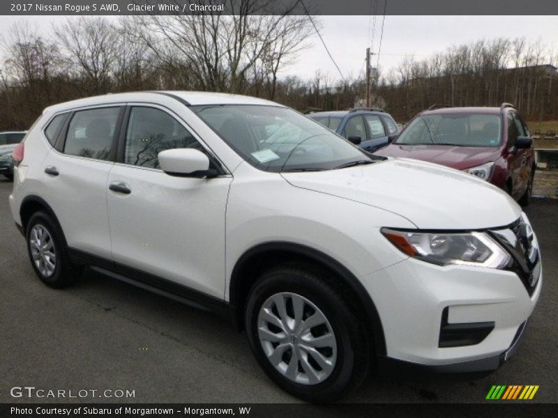 Glacier White / Charcoal 2017 Nissan Rogue S AWD