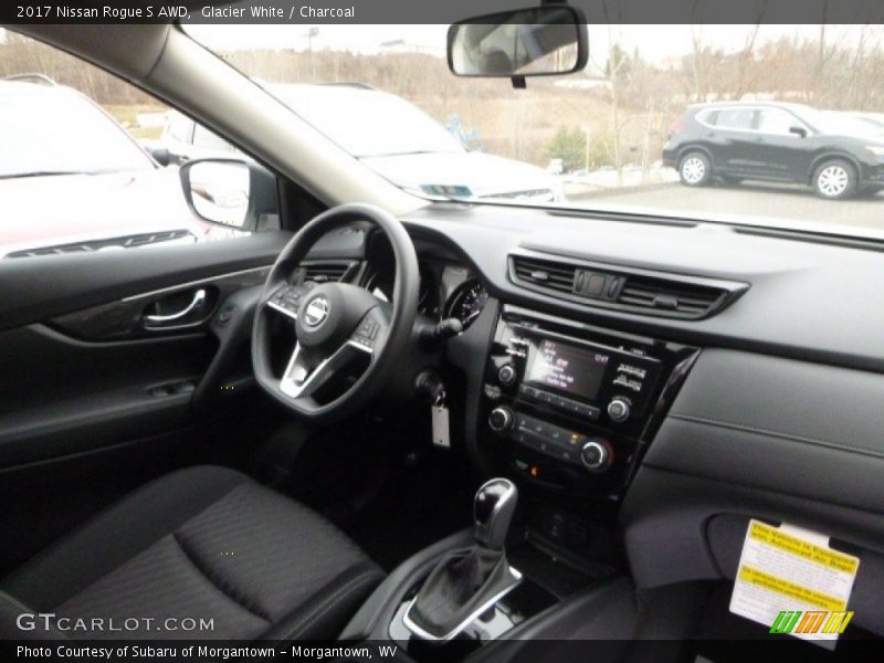 Glacier White / Charcoal 2017 Nissan Rogue S AWD