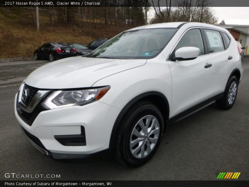 Glacier White / Charcoal 2017 Nissan Rogue S AWD