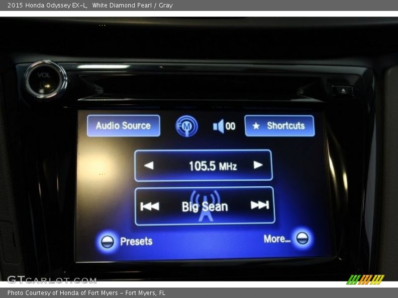 White Diamond Pearl / Gray 2015 Honda Odyssey EX-L