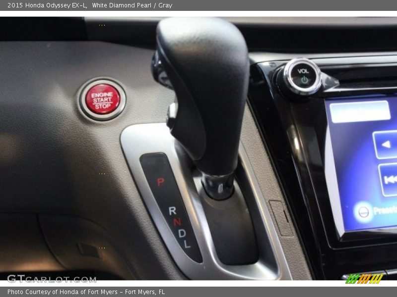 White Diamond Pearl / Gray 2015 Honda Odyssey EX-L